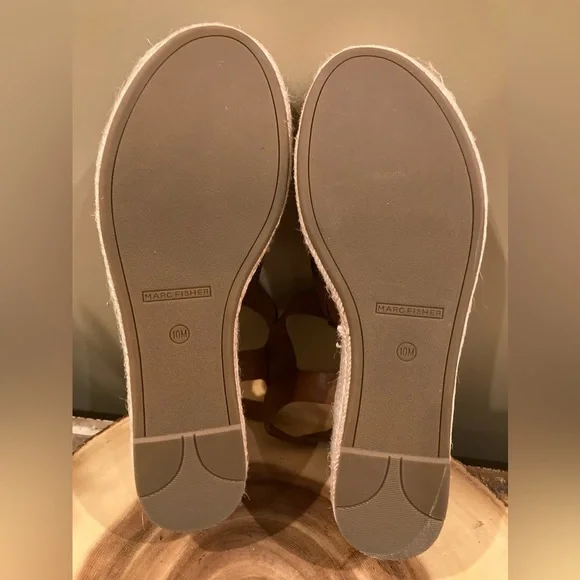 Woman's Sandals Marc‎ Fisher Joven Espadrille Wedge Sandal Size 10 Brown New - Picture 16 of 16